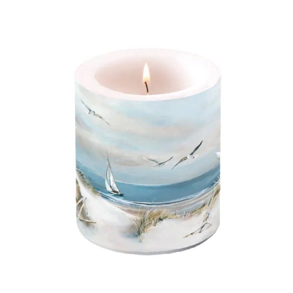 AMB.19319330 Sailing at sea  white átvilágítós gyertya 10x10cm