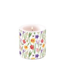   AMB.19220350 Flowers in spring átvilágítós gyertya 8x7,5cm 
