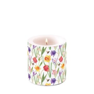 AMB.19220350 Flowers in spring átvilágítós gyertya 8x7,5cm 