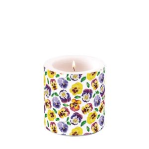 AMB.19220360 Lots of pansies átvilágítós gyertya 8x7,5cm 