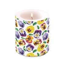 AMB.19320360 Lots of pansies átvilágítós gyertya 10x10cm