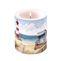 AMB.19320385 Beach walk átvilágítós gyertya 10x10cm