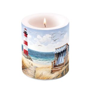 AMB.19320385 Beach walk átvilágítós gyertya 10x10cm