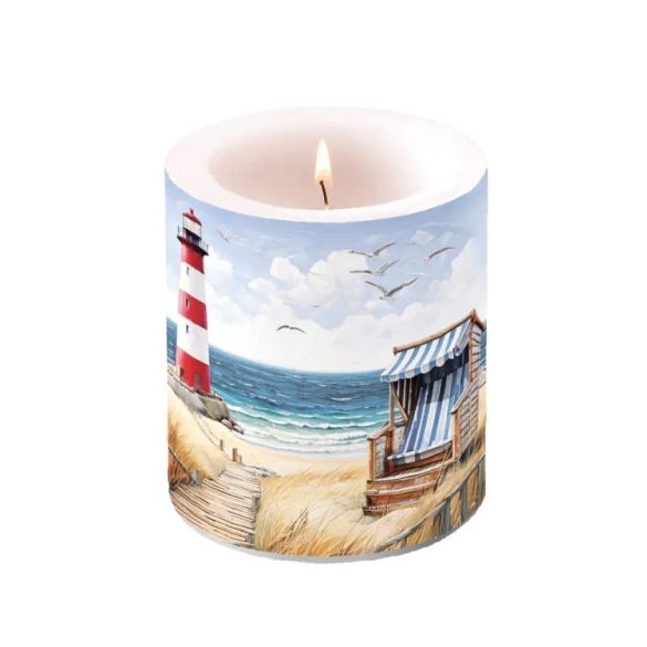 AMB.19320385 Beach walk átvilágítós gyertya 10x10cm