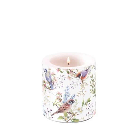 AMB.19220390 Busy birds átvilágítós gyertya 8x7,5cm 