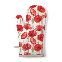   AMB.16420415 Poppy all over white edényfogó kesztyű 18x30cm, 100% pamut