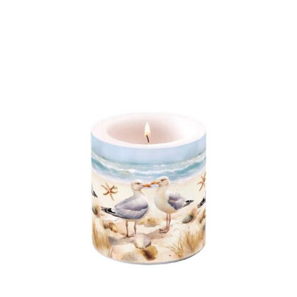 AMB.19220380 Seagulls átvilágítós gyertya 8x7,5cm 