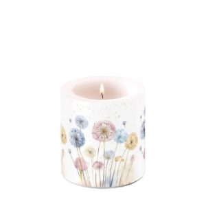 AMB.19220465 Dandelions átvilágítós gyertya 8x7,5cm 