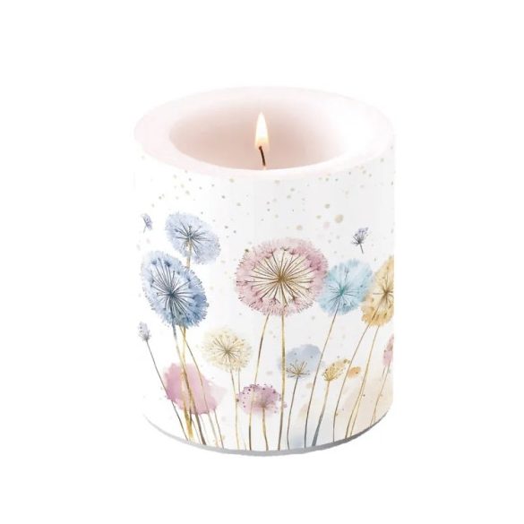 AMB.19320465 Dandelions átvilágítós gyertya 10x10cm