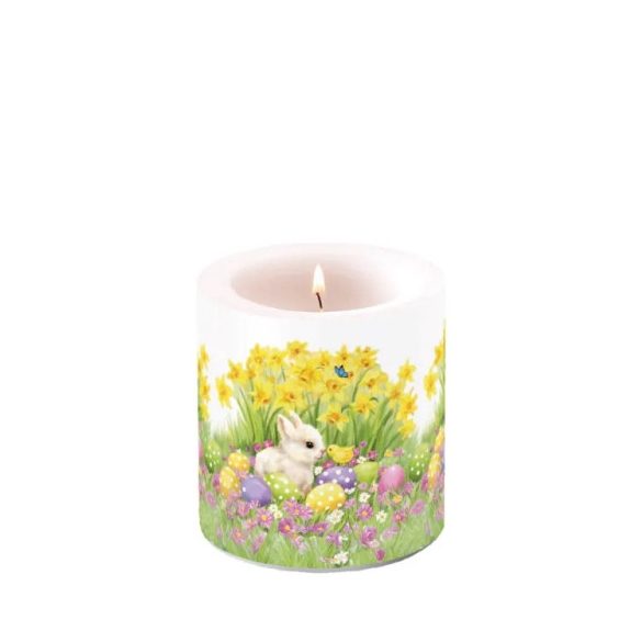 AMB.29220425 Easter friends átvilágítós gyertya 8x7,5cm