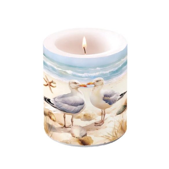 AMB.19320380 Seagulls átvilágítós gyertya 10x10cm