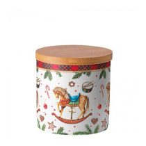   AMB.37420040 Classic rocking horse white porcelán konyhai tároló 10x10cm