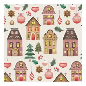 AMB.33319301 Christmas at home cream papírszalvéta 33x33cm, 20db-os