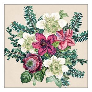 AMB.33318971 Azalea and helleborus cream papírszalvéta 33x33cm, 20db-os