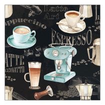 AMB.13319416 Barista black papírszalvéta 33x33cm, 20db-os
