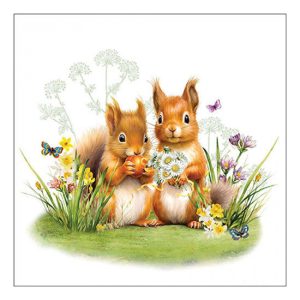 AMB.13319465 Little squirrels papírszalvéta 33x33cm, 20db-os
