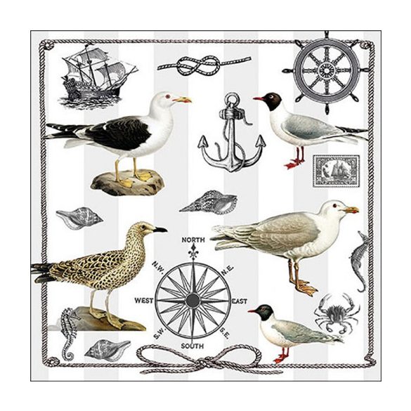 AMB.13319630 Maritime items papírszalvéta 33x33cm, 20db-os