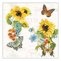   AMB.13319655 Charming sunflowers papírszalvéta 33x33cm, 20db-os