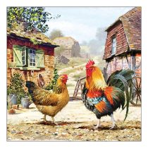 AMB.13319665 Rooster ranch papírszalvéta 33x33cm, 20db-os