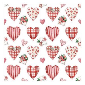 AMB.13319745 Lovely Hearts papírszalvéta 33x33cm, 20db-os