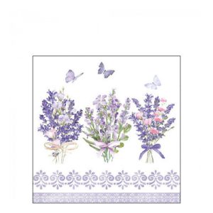 AMB.12519735 Lovely lavender white papírszalvéta 25x25cm,20db-os