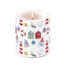 AMB.19319740 Nautical items átvilágítós gyertya 10x10cm