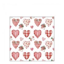 AMB.12519745 Lovely Hearts papírszalvéta 25x25cm,20db-os
