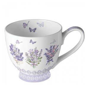 AMB.18819735 Lovely lavender white porcelánbögre 0,45L