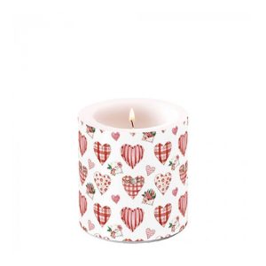 AMB.19219745 Lovely Hearts átvilágítós gyertya 8x7,5cm 