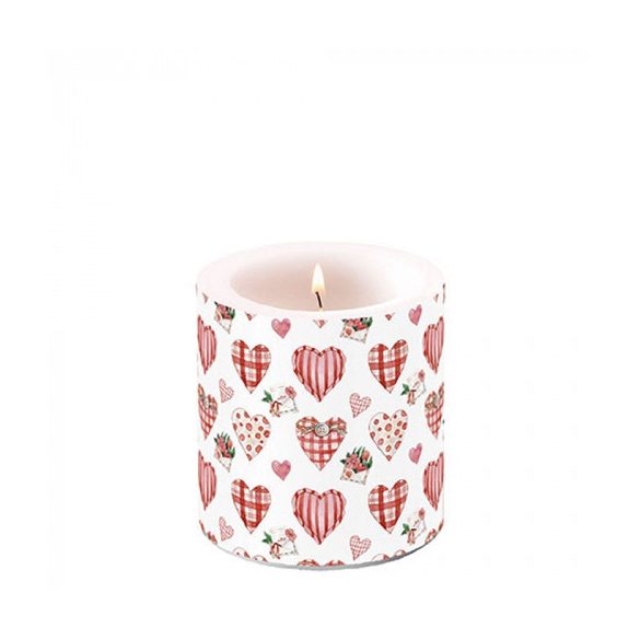 AMB.19219745 Lovely Hearts átvilágítós gyertya 8x7,5cm 
