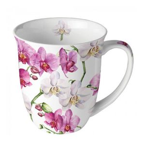 AMB.18419605 Elegant orchids white porcelánbögre 0,4l