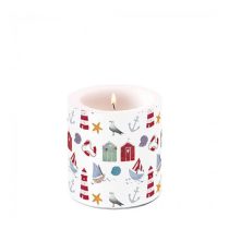 AMB.19219740 Nautical items átvilágítós gyertya 8x7,5cm 