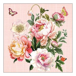 AMB.13319500 Peony bouquet papírszalvéta 33x33cm, 20db-os