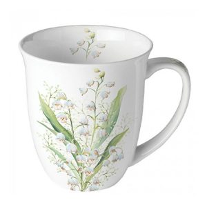 AMB.18419550 Lily of the valley white porcelánbögre 0,4l