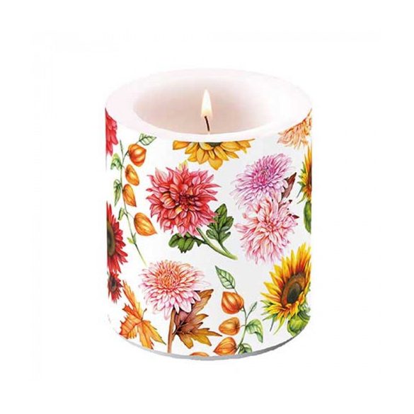 AMB.19319770 Autumn blooming átvilágítós gyertya 10x10cm