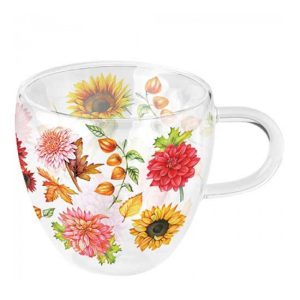 AMB.14419770 Autumn blooming duplafalú borosilicate üvegcsésze 0,25L