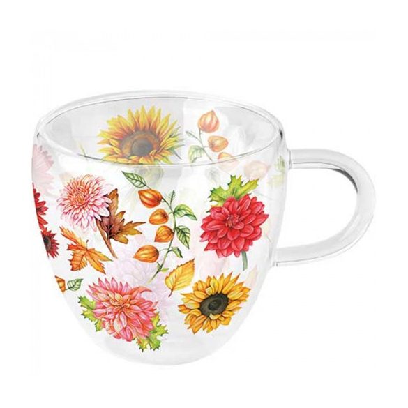 AMB.14419770 Autumn blooming duplafalú borosilicate üvegcsésze 0,25L