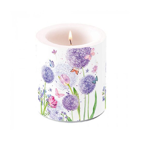 AMB.19319325 Flower beauty átvilágítós gyertya 10x10cm