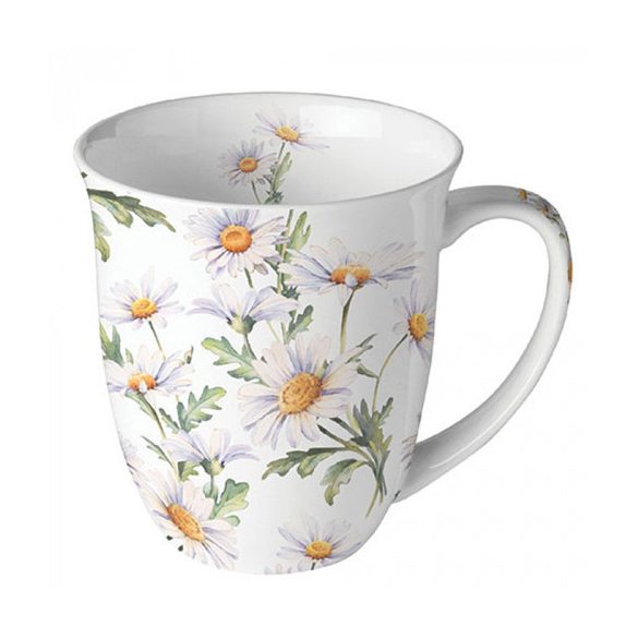 AMB.18419545 Beautiful daisies white porcelánbögre 0,4l