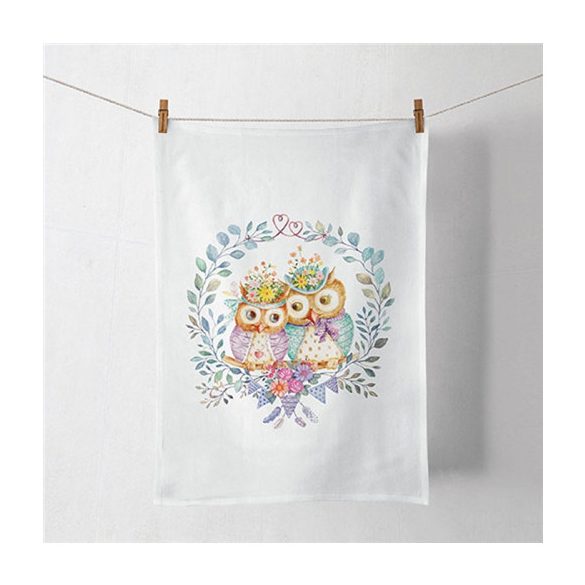 AMB.17819405 Owl couple in love konyharuha 50x70cm, 100% pamut