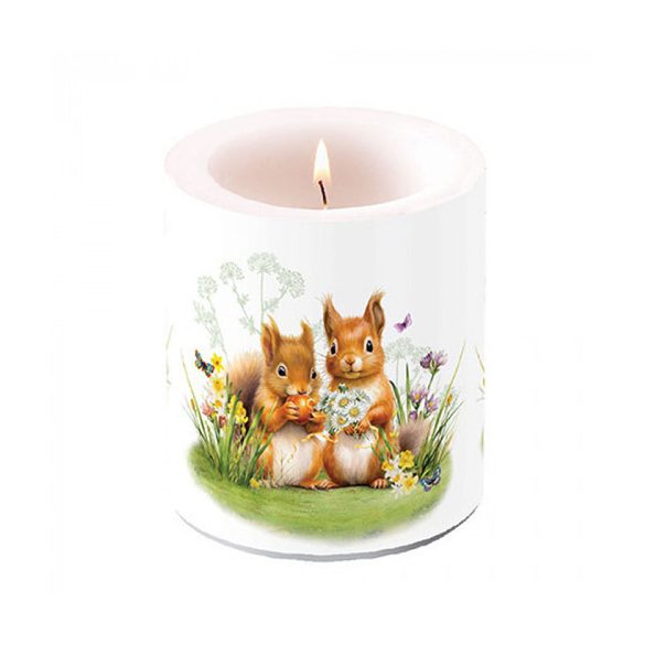 AMB.19319465 Little squirrels átvilágítós gyertya 10x10cm