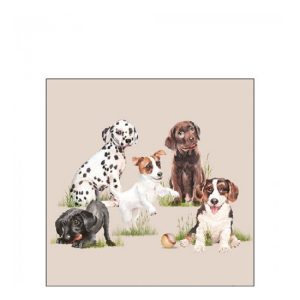 AMB.12519470 Playing puppies papírszalvéta 25x25cm,20db-os