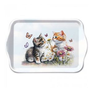 AMB.13719355 Kittens in flower field műanyag kistálca 13x21cm