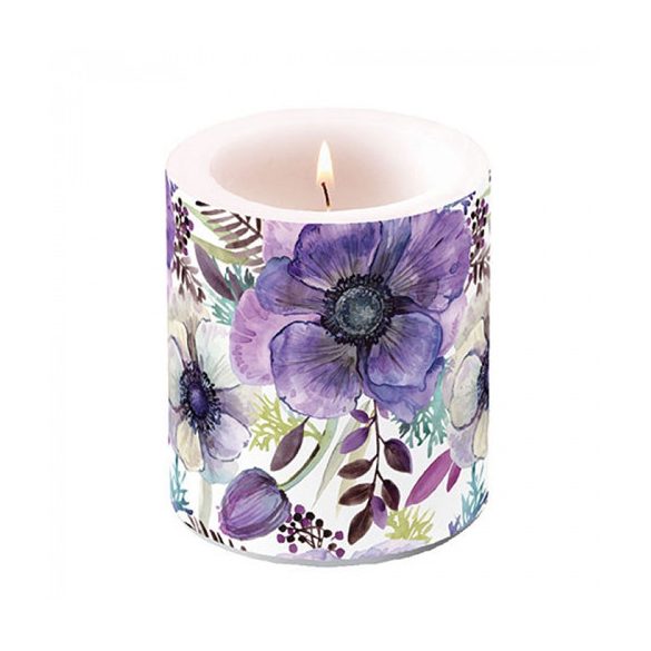 AMB.19319340 Purple dream átvilágítós gyertya 10x10cm