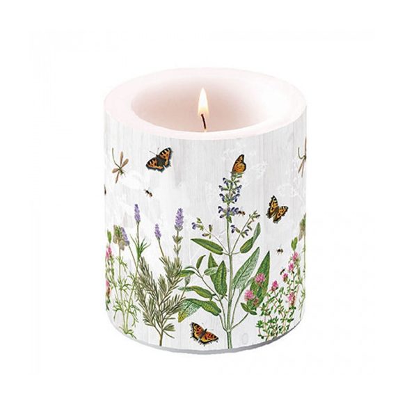 AMB.19319345 Herb Garden átvilágítós gyertya 10x10cm