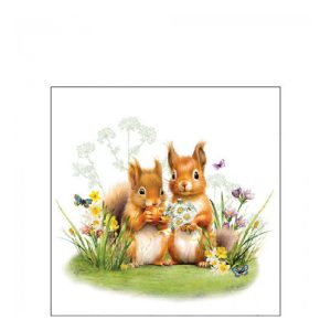 AMB.12519465 Little squirrels papírszalvéta 25x25cm,20db-os