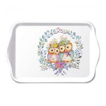 AMB.13719405 Owl couple in love műanyag kistálca 13x21cm