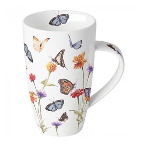 AMB.18919335 Butterfly garden white porcelánbögre 0,6l