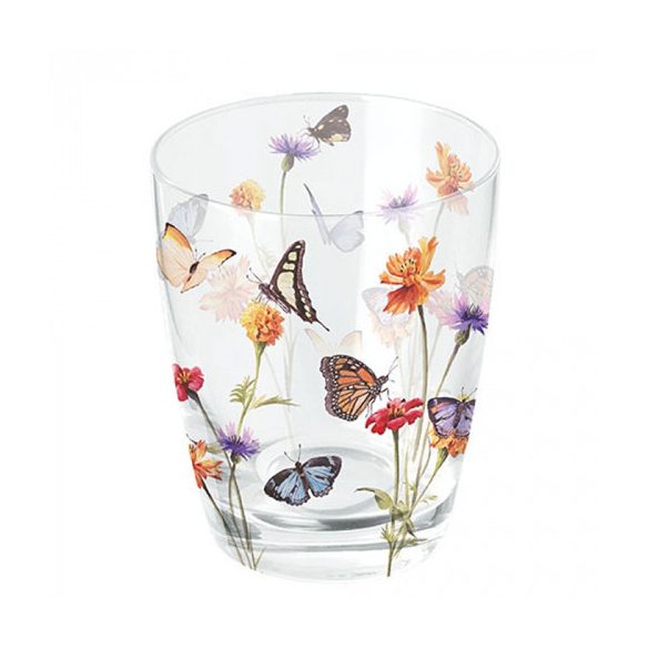 AMB.14319335 Butterfly Garden white üvegpohár 0,25l