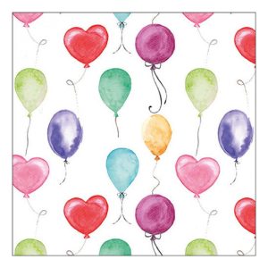 AMB.13319800 Flying balloons white papírszalvéta 33x33cm, 20db-os